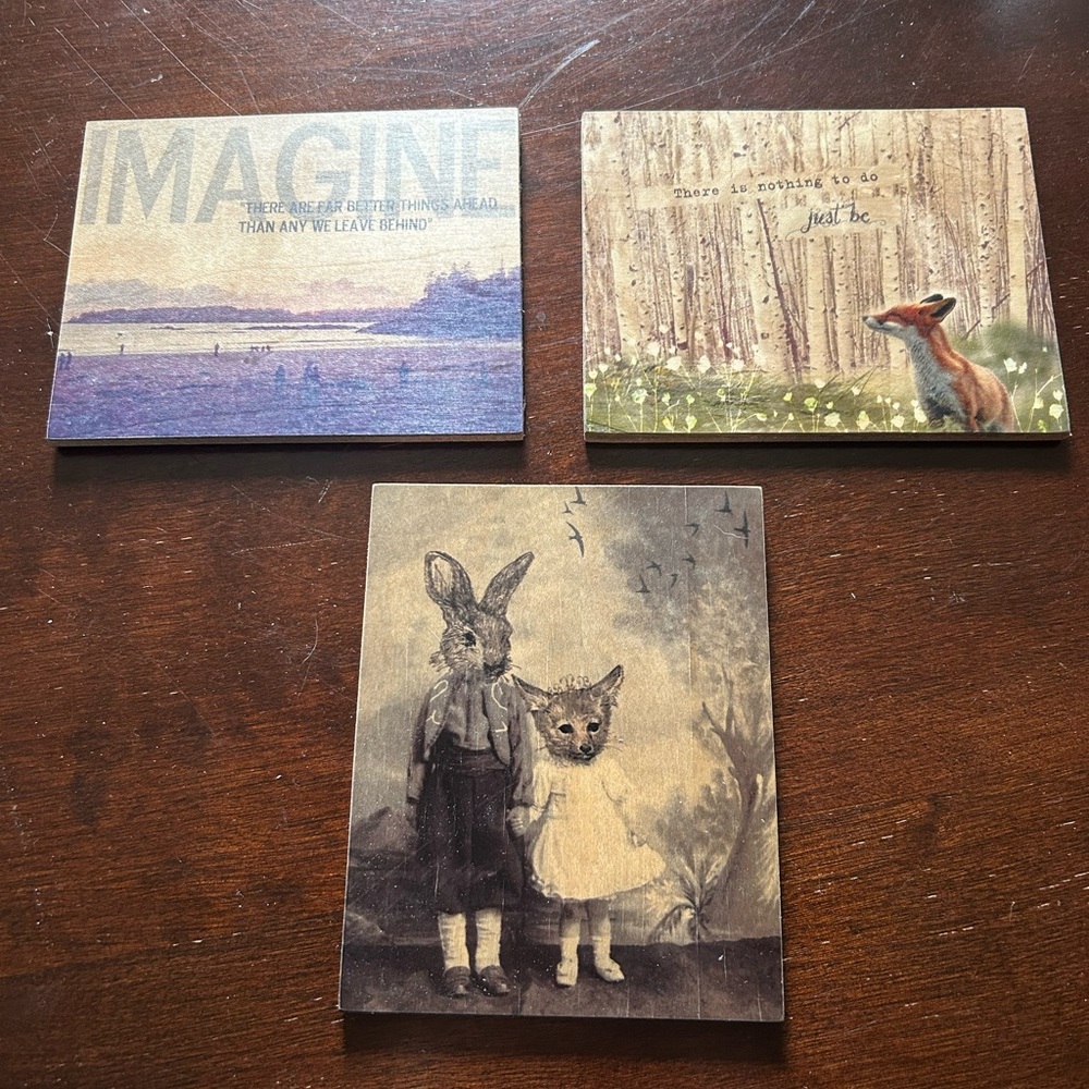 Wooden plaques